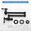 Traditional Wall Mount Stove Swing Arm Folding Pot Filler Kitchen Faucet 2 Handle Double 360¬∞ Rotatable Joints