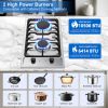 Gas Cooktop 12 Inch, Bulit-in Propane Stove 2 burner, Stainless Steel /Tempered Glass Gas Stove Top, 2 Burner Propane Cooktop