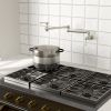 Traditional Wall Mount Stove Swing Arm Folding Pot Filler Kitchen Faucet 2 Handle Double 360¬∞ Rotatable Joints