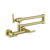 Pot Filler Faucets Both Hot Cold Water Wall Faucet Brass Faucets Kitchen Folding Kitchen Faucets Commercial Sink Faucet 3 Handles 2 Holes Joint Swing