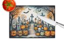 NEW Day of the Dead Spooky Halloween Glass Cutting Board Decorative Tempered Glass Kitchen Cutting and Serving Board Large Size Chopping Board