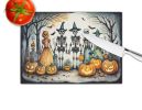 NEW Calacas Skeletons Spooky Halloween Glass Cutting Board Decorative Tempered Glass Kitchen Cutting and Serving Board Large Size Chopping Board