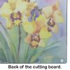 NEW Orchids in Watercolor Glass Cutting Board Decorative Tempered Glass Kitchen Cutting and Serving Board Large Size Chopping Board