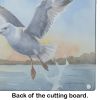 Gull Flying Low Glass Cutting Board Decorative Tempered Glass Kitchen Cutting and Serving Board Large Size Chopping Board