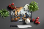 NEW Black Cat Spooky Halloween Glass Cutting Board Decorative Tempered Glass Kitchen Cutting and Serving Board Large Size Chopping Board