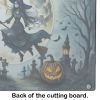 NEW Flying Witch Spooky Halloween Glass Cutting Board Decorative Tempered Glass Kitchen Cutting and Serving Board Large Size Chopping Board