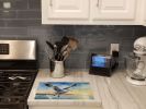 Gull Flying Low Glass Cutting Board Decorative Tempered Glass Kitchen Cutting and Serving Board Large Size Chopping Board