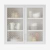 Retro Style Wall Mounted Cabinet Table-Top Storage Cabinet with Hazy Glass Doors and 2 Adjustable Shelves for Bathroom Kitchen Living Room Kitchen Hal