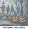 NEW Mariachi Skeleton Band Spooky Halloween Glass Cutting Board Decorative Tempered Glass Kitchen Cutting and Serving Board Large Size Chopping Board