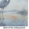 Blue Heron Barely Lit Sky Glass Cutting Board Decorative Tempered Glass Kitchen Cutting and Serving Board Large Size Chopping Board