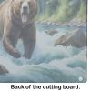 Alaskan Wilderness Grizzly Bear Glass Cutting Board Decorative Tempered Glass Kitchen Cutting and Serving Board Large Size Chopping Board