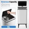 Household Supplies Trash Can with Stay-on Lid and Soft Closure