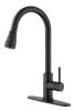 Kitchen Faucets with Pull Down Sprayer Commercial Stainless Steel Single Handle Single Hole Kitchen Sink Faucet