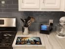 NEW Black Cat Spooky Halloween Glass Cutting Board Decorative Tempered Glass Kitchen Cutting and Serving Board Large Size Chopping Board